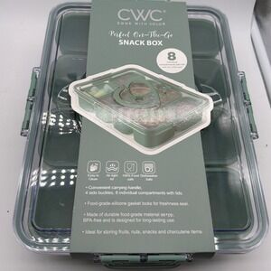 Cook With Color Snack Box 8 Compartment Sage Green On-The-Go Charcuterie